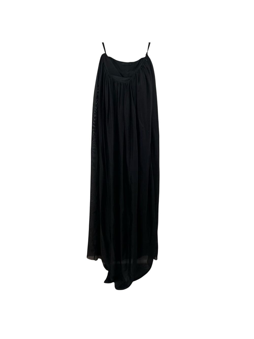 Jenni Kayne Floor Length Organza Ball Gown Dress Women's Small Black Strapless
